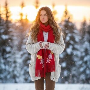 NICK & Nora Embroidered Scarf